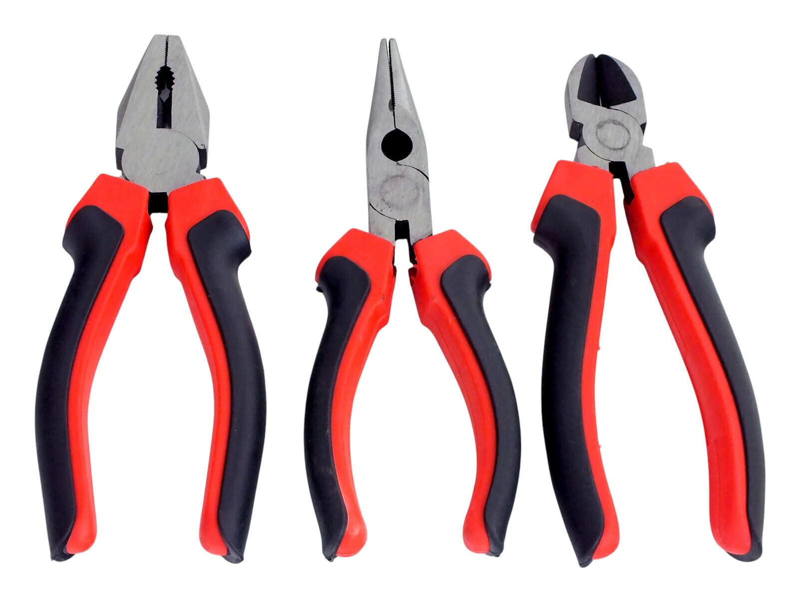 3pce Voche Heavy Duty 200mm Combination Long Nose Side Cutter Cutting Pliers Set