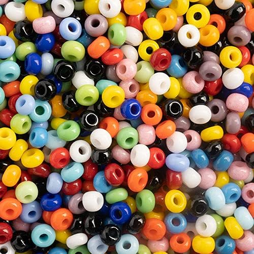 John Bead Czech Glass Seed Beads 10/0 Opaque Assorted 22g Vial of DIY Jewelry Making Beads Preciosa (Jablonex)