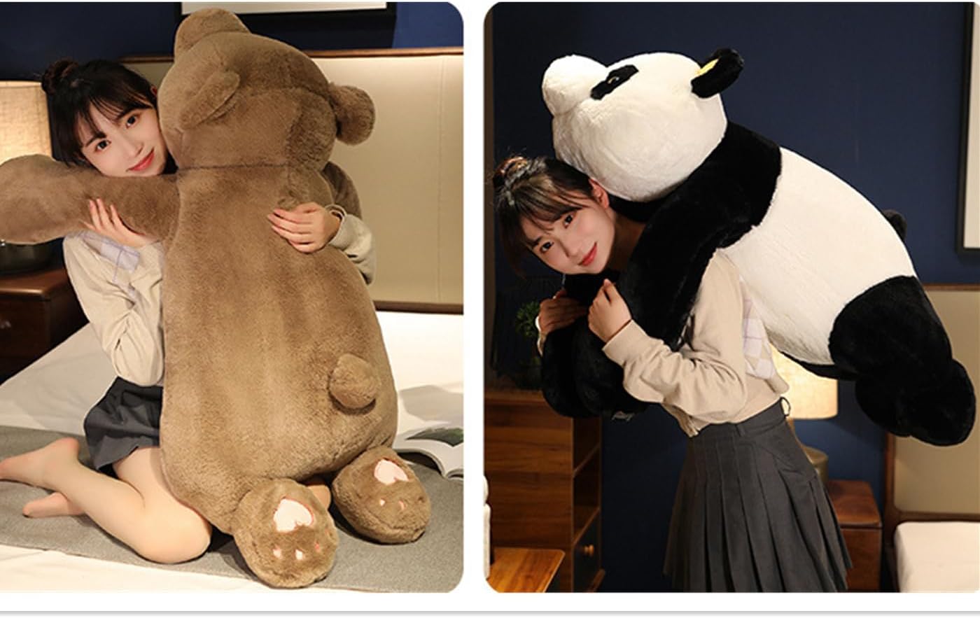 くま 抱き枕 くま ぬいぐるみ パンダ縫いぐるみ 添い寝 腹ばい枕 腰枕 とろけるような肌触り リアル抱き枕 特大 クマクッション