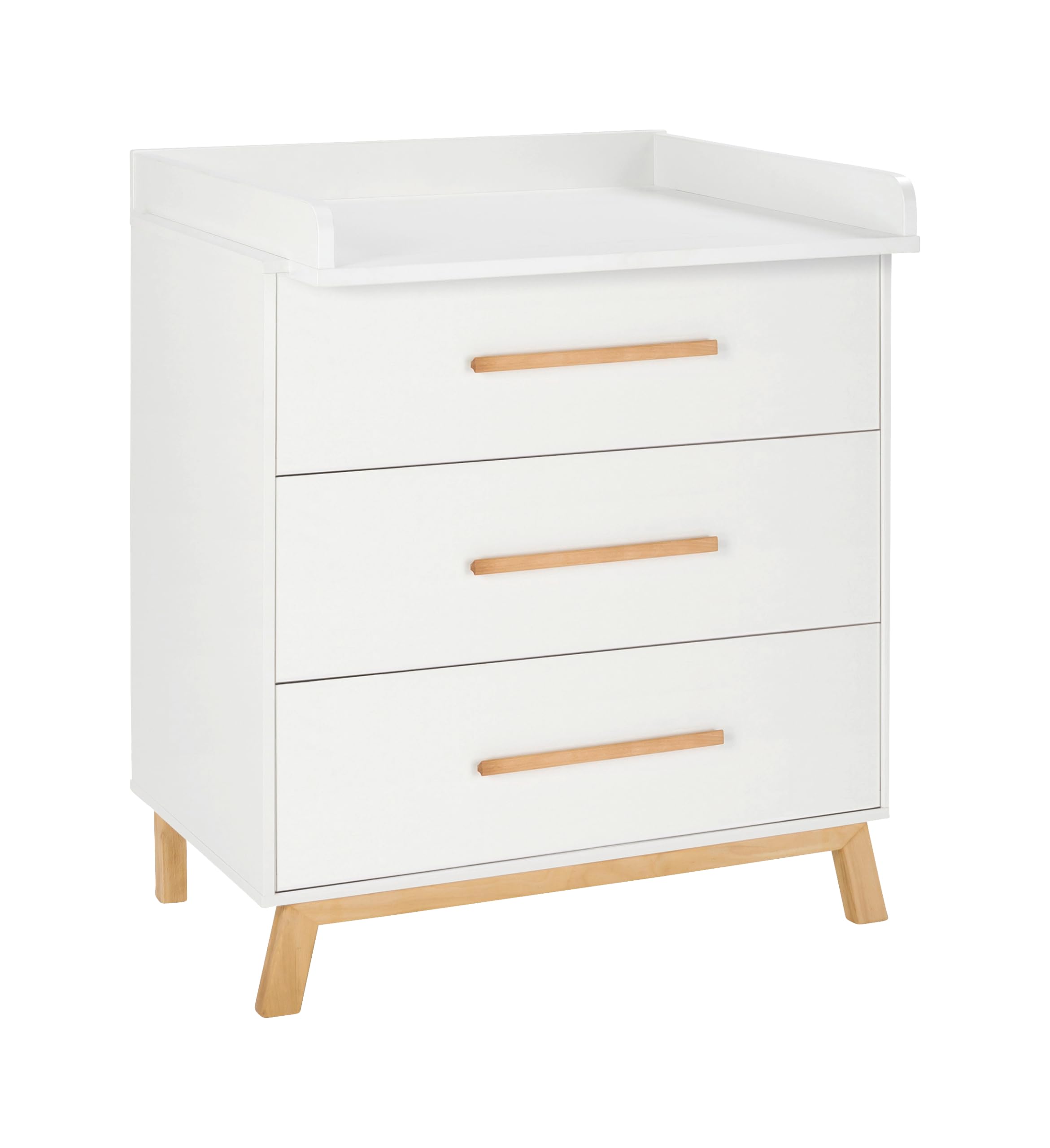 Schardt - Wickelkommode Venice - Kommode mit abnehmbaren Wickelaufsatz - massives Buchenholz - 3 Schubläden mit Selbsteinzug - angenehme Wickelhöhe von 94cm