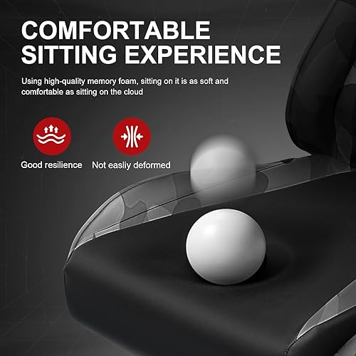 Miniatura 5 de GTRACING Silla de juegos con reposapiés, silla ergonómica de escritorio para juegos de computadora, silla reclinable, ajuste de altura del asiento,