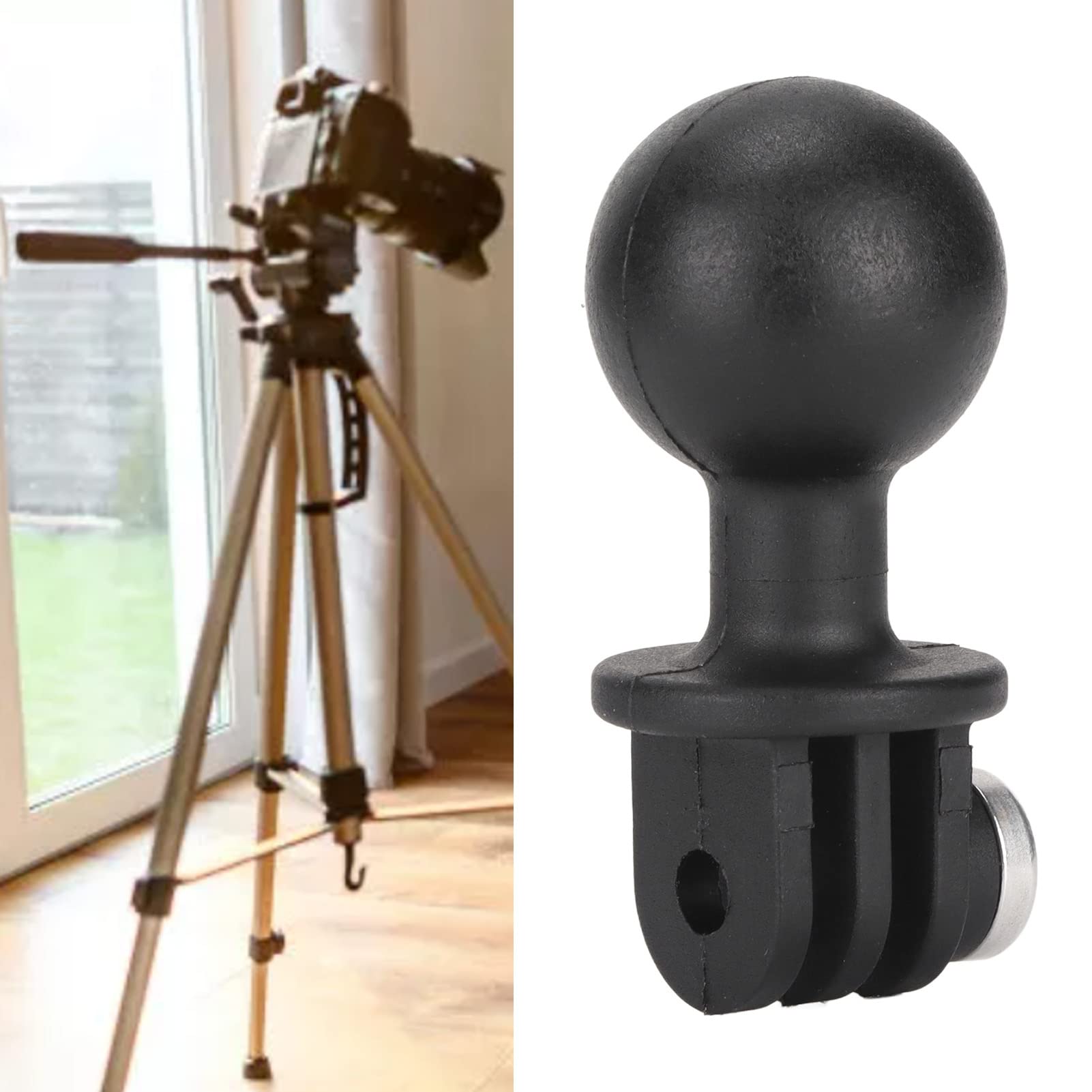 Adaptateur 1/4 Pour Trépied Compatible GoPro - Alliage D'aluminium Noir, Pour Hero 11/10/9 Et Autres