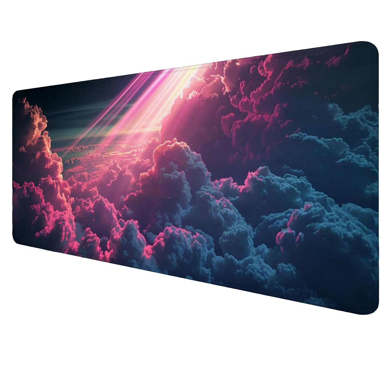 Alfombrilla Ratón Nube Alfombrilla Ratón Gaming XXL 1200x600x3mm Accesorios Escritorio,Antideslizante Mousepad Púrpura Tapete Escritorio Infantil,para Alfombrilla Pc Teclado Ratón J700