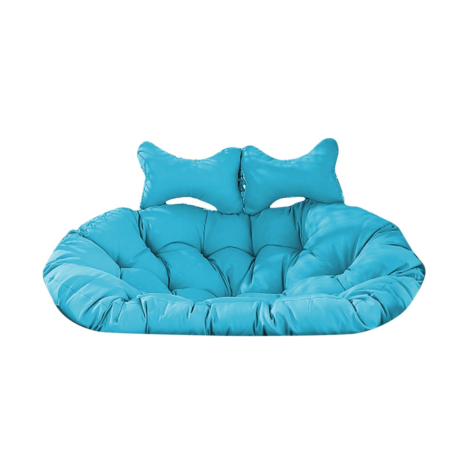 IRGVJIFR Egg Chair Cushion Hanging Basket Cushion Thickened Double Swing Sofa Household Chair Indoor Outdoor Cradle For the garden(Blue)