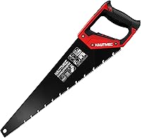 Vista 1 de HAUTMEC 22" Aggressive Hand Saw with Chip Removal Design, Heavy-Duty Wood Saw with 9 TPI Triple-Ground Teeth, Rust-Proof Low-Friction Blade &