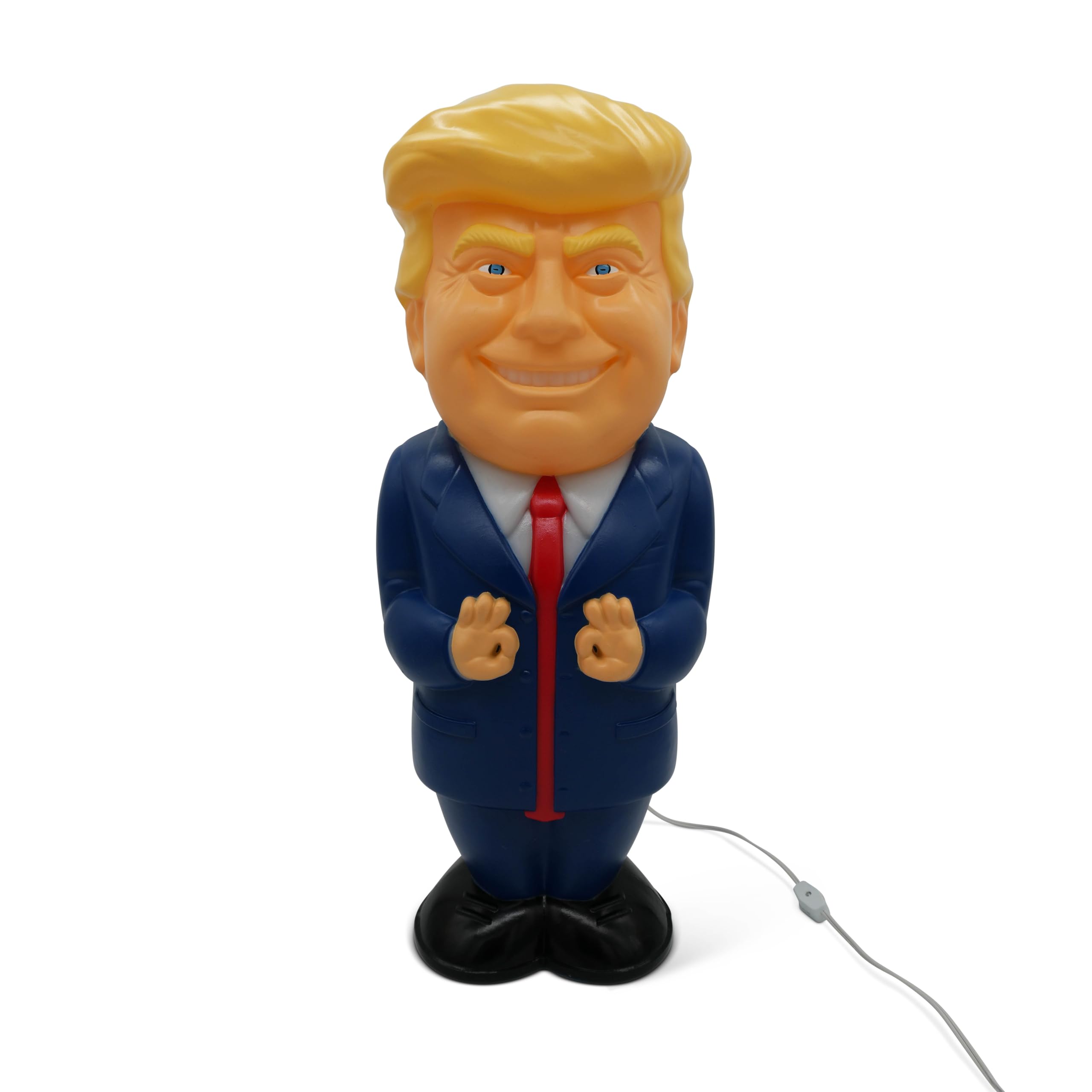 24-Inch Giant Trump Novelty Blow Mold Light – Retro Decor with Fun LED Lights for Indoor Use – Quirky Lamp for Kitchen or Party Display