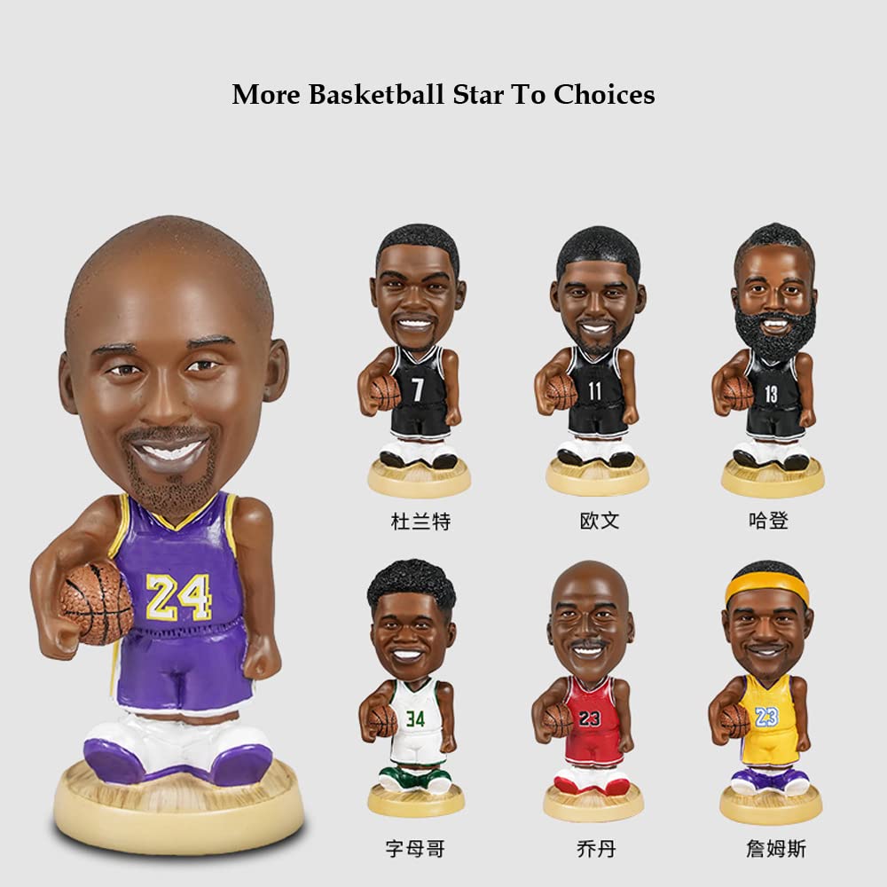 Joueur de Basket Star secouant la tête décoration de Voiture Fans Personnage modèle Figurine Ornements Bureau Ornement pour Petit ami Petite Amie étudiant Cadeau (Irving)