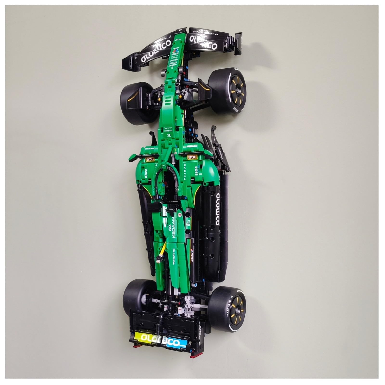 Wall Mount Compatible with Lego Technic Aston Martin Aramco AMR25 42240 | Display Your Model securely | Heavy Duty Stainless Steel | Car NOT Included