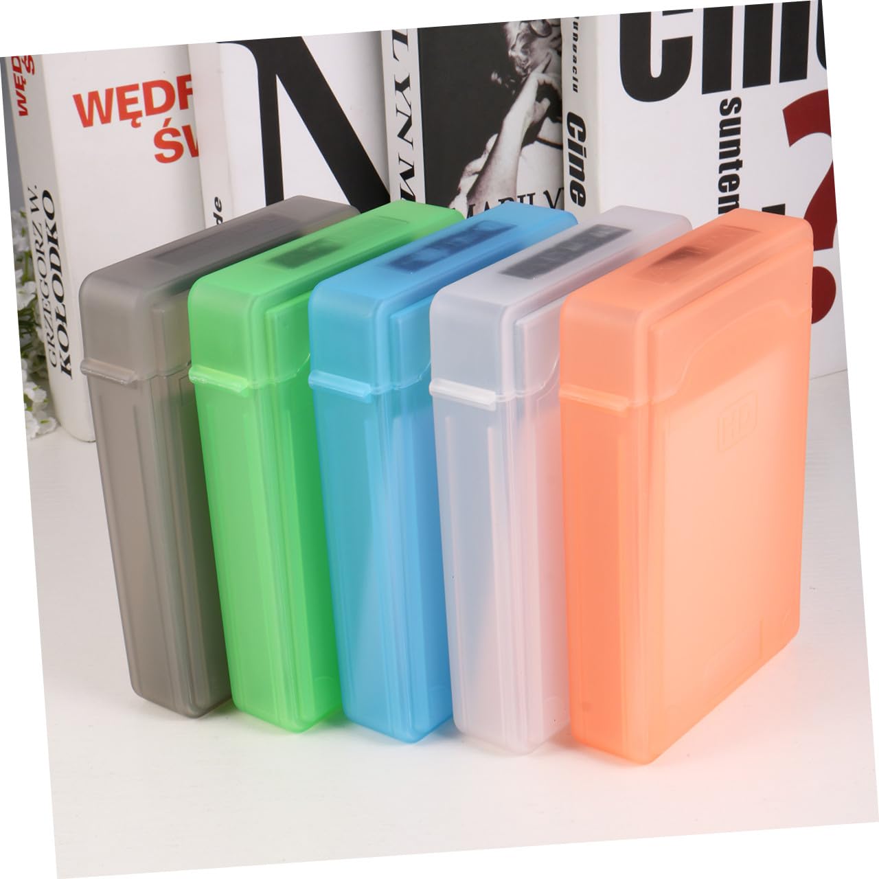 5 Pezzi Custodia Protettiva per Hard Disk Organizer Resistente con Chiusura Sicura e Protezione Antiurto per Esterni Colori Misti