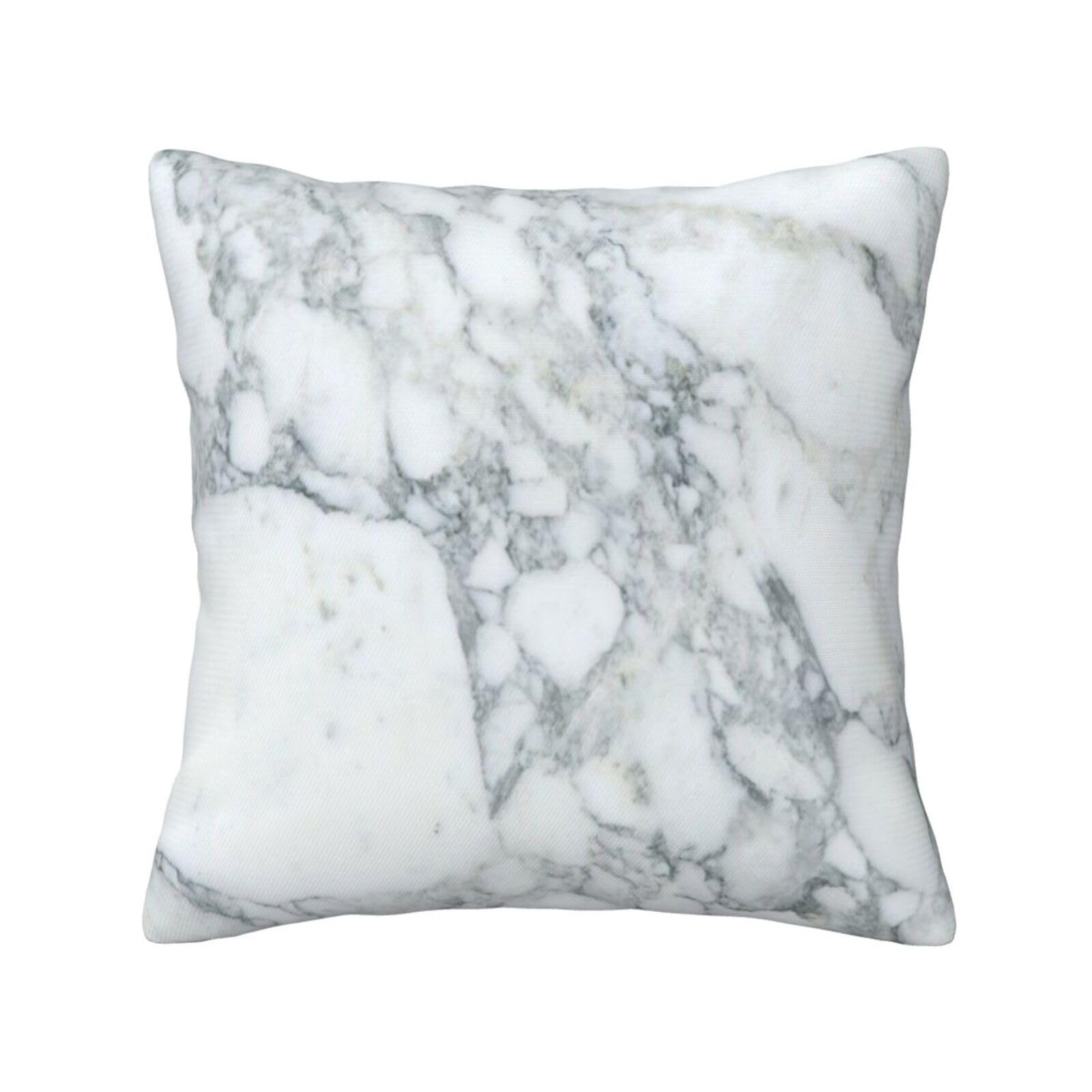 FFSHKOWE Black textured marble Decorative Throw Pillow Cover Double-Sided Printed Cushion Cover for Sofa Couch Bed Chair 45 x 45cm