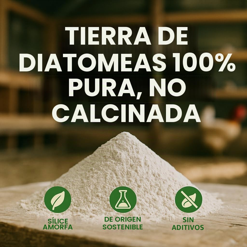 GiDeli Kieselgur 30kg - Tierra de diatomeas para proteger a las gallinas de los parásitos - Polvo de silicato con múltiples posibilidades de aplicación - Polvo natural sin aditivos artificiales
