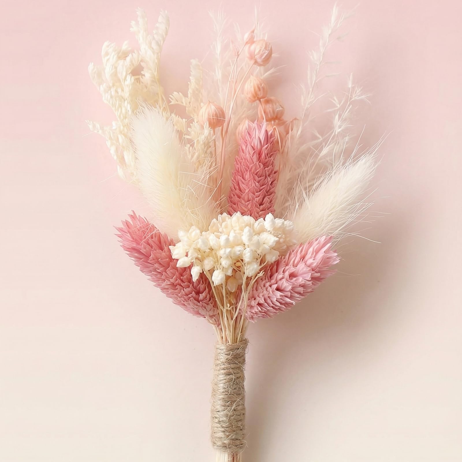 Ready-to-Use Dried Flowers for Cake Decorations - Pink Floral Cake Topper for Birthdays, Weddings & Home Decor (9-12cm)