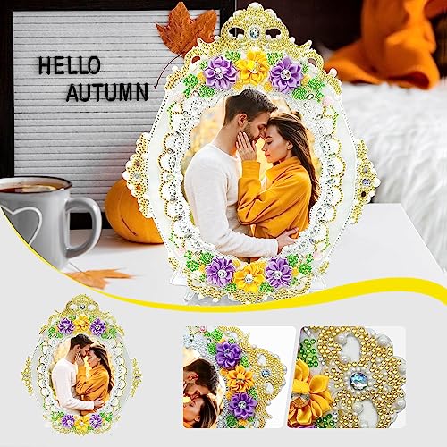 Atdms Personalized Picture Frame, Custom Diy Diamond Decorative Photo Frame With Your Own Picture For Tabletop Display, Personalized Gifts For Birthday Wedding Anniversary Mothers Day Valentines Day #TOP2