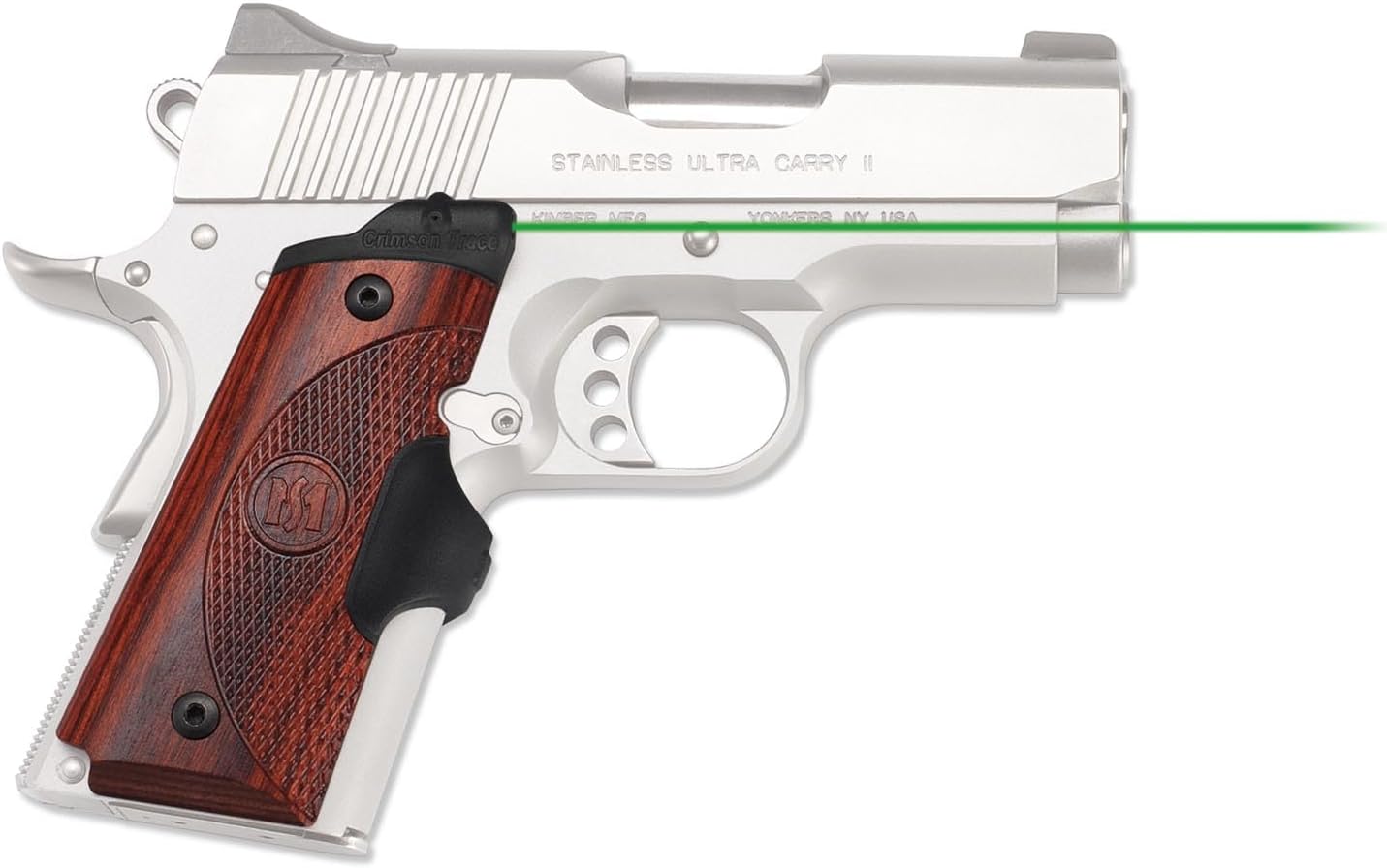 Crimson Trace LG-902 Rosewood Maser Series Laser Sights with Instinctive Activation for 1911 Compact Pistols, Defensive Shooting and Competition