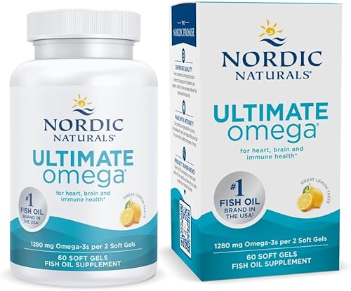 Nordic Naturals Ultimate Omega sabor a limĂłn 60 geles suaves 1280 mg de Omega-3 suplemento de aceite de pescado Omega-3 de alta potencia con EPA y Nordic Naturals Ultimate Omega sabor a limĂłn 60 geles suaves 1280 mg de Omega-3 suplemento de aceite de pescado Omega-3 de alta potencia con EPA y