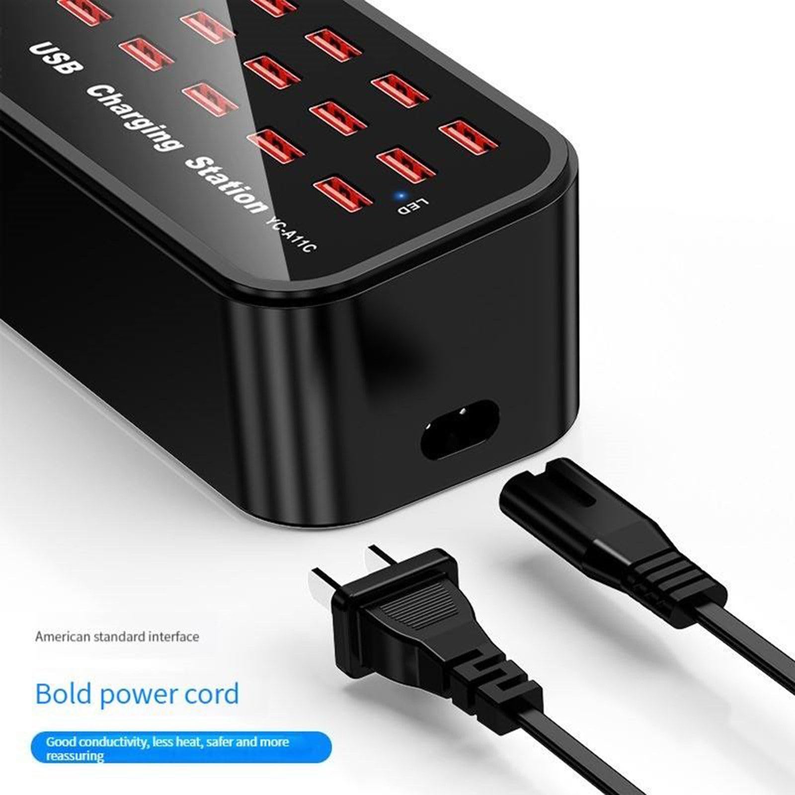 Chargeur USB 16 Ports pour téléphone Portable, Multi-Ports, Prise USB 100W, adapté aux tablettes et téléphones
