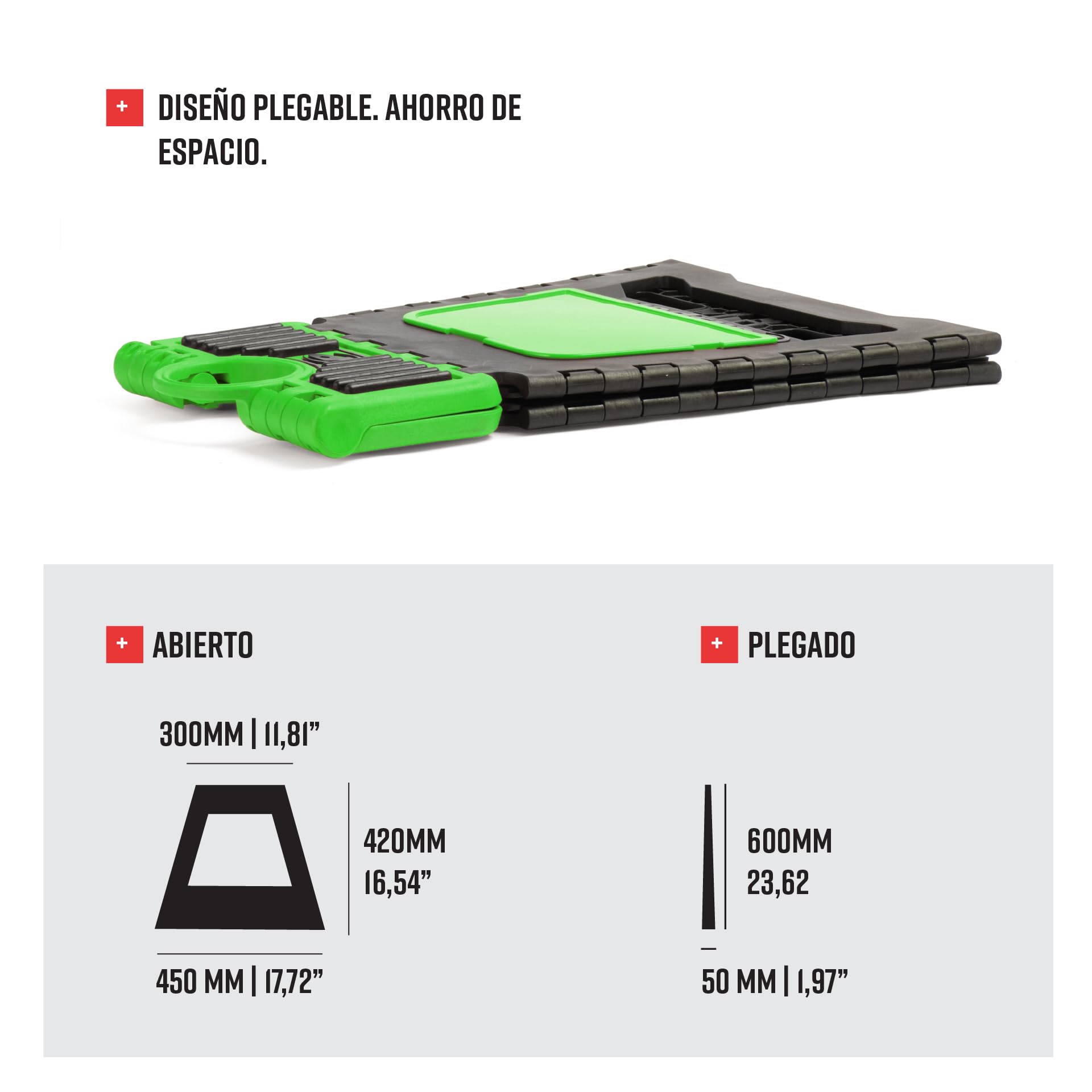 Polisport Off Road 8981500005 Caballete Plegable para Moto – Ligero, Motocross, Caballete Moto, Off-Road, Compacto, Portátil, 250 Kg, Podio Oficial FIM, Caballete Moto, Verde