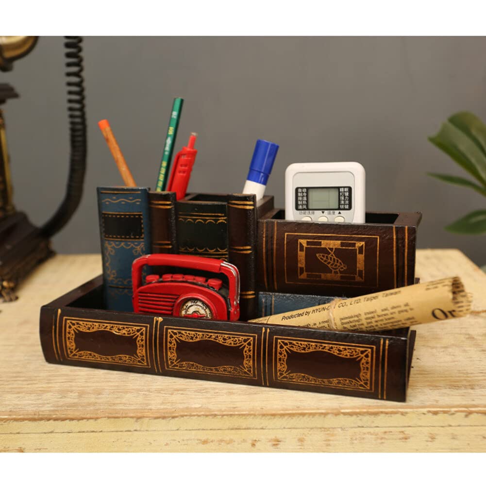 Porte-crayon Décoratif En Forme D'avion Rétro - Métal, 14.5x9x7.5 Cm, Pour Bureau, Rangement Stylos