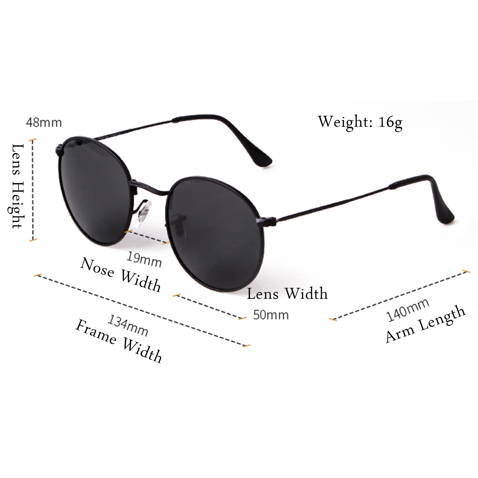 Runde Damen-Sonnenbrille, kreisförmig, polarisiert, UV-Schutz