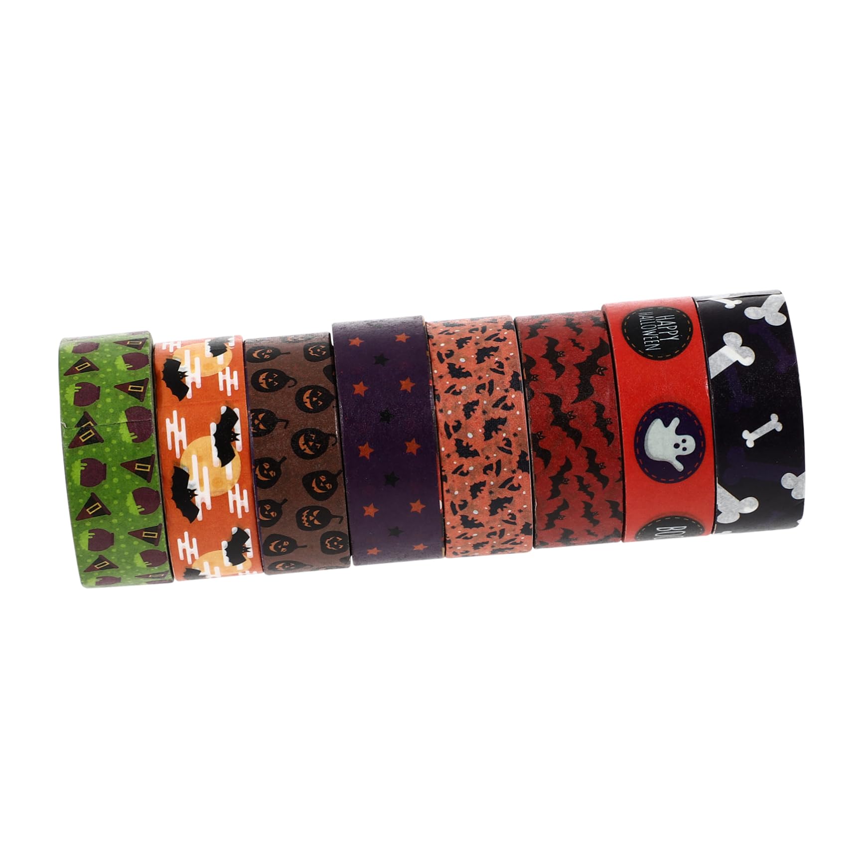 SHINEOFI 4 Set Di Nastri Washi A Tema Halloween Nastri Adesivi Per Scrapbooking Adesivi Decorativi Per Confezioni Per Le Vacanze 8 * 4