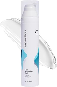 Smileactives Teeth Whitening Gel for Toothpaste with Clinical-Grade Hydrogen Peroxide, Tooth Stain Remover for White Teeth, Dentist Quality Pro Whitening Gel to Remove Stains, 90 Day, 3.8 oz Bottle