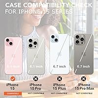 Vista 2 de uCOLOR Funda compatible con iPhone 15 de 6.1 pulgadas con ranura para tarjetero, función atril, doble cierre magnético y bloqueo RFID, funda de 6.1
