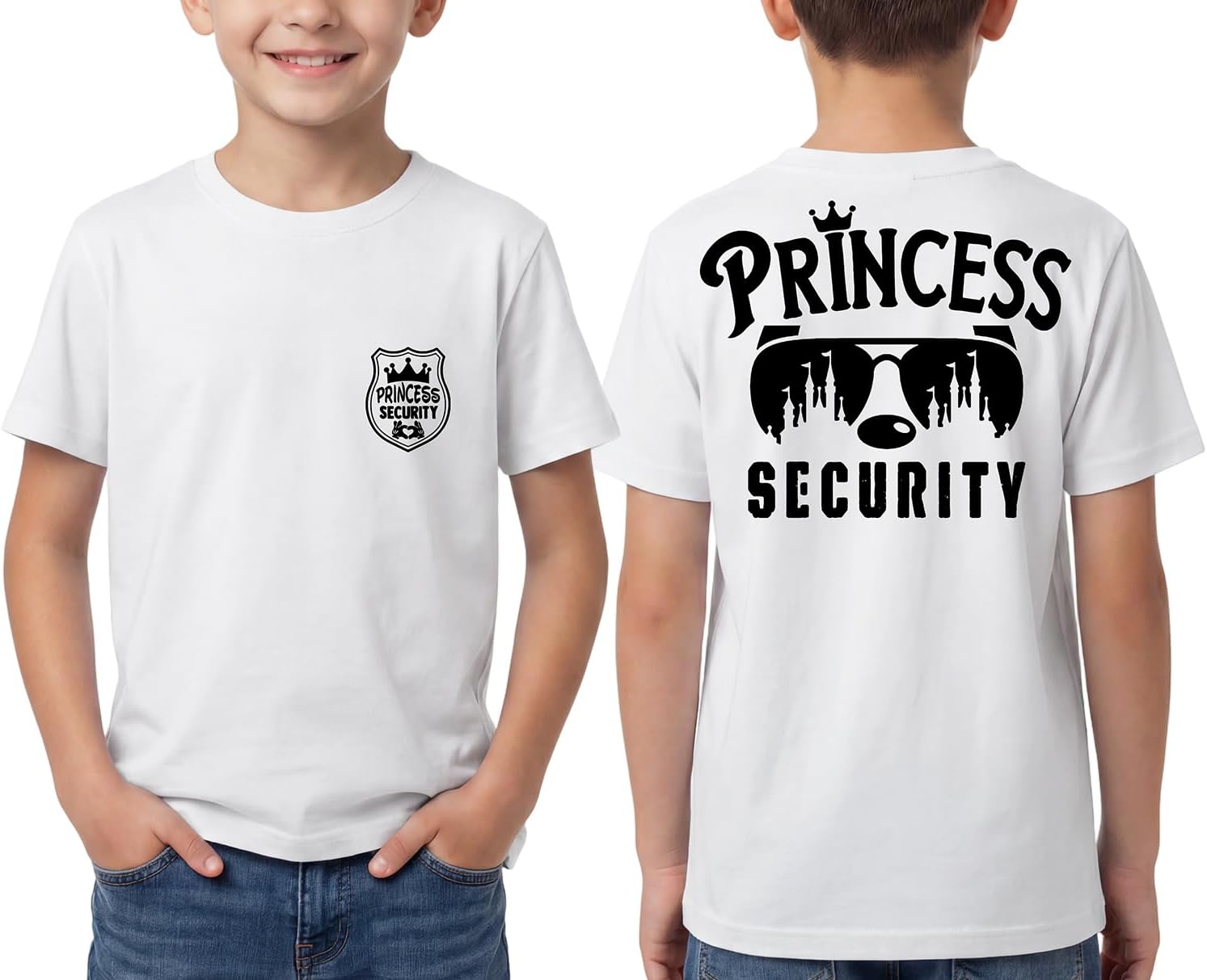 Princess Security Team Shirt Boys Magical Kingdom T-Shirts Family Kids Toddler Funny Graphic Tees for Vacation Trip Party