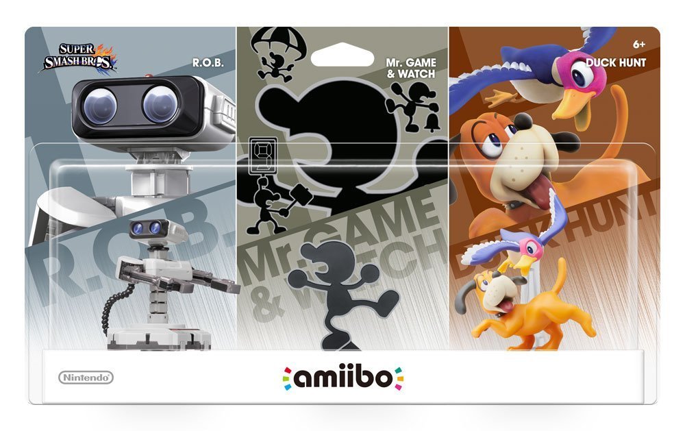 Nintendo R.O.B. amiibo 2体セット Amiibo - R.O.B, Mr. Game & Watch e Duck Hunt | Amazon.com.br