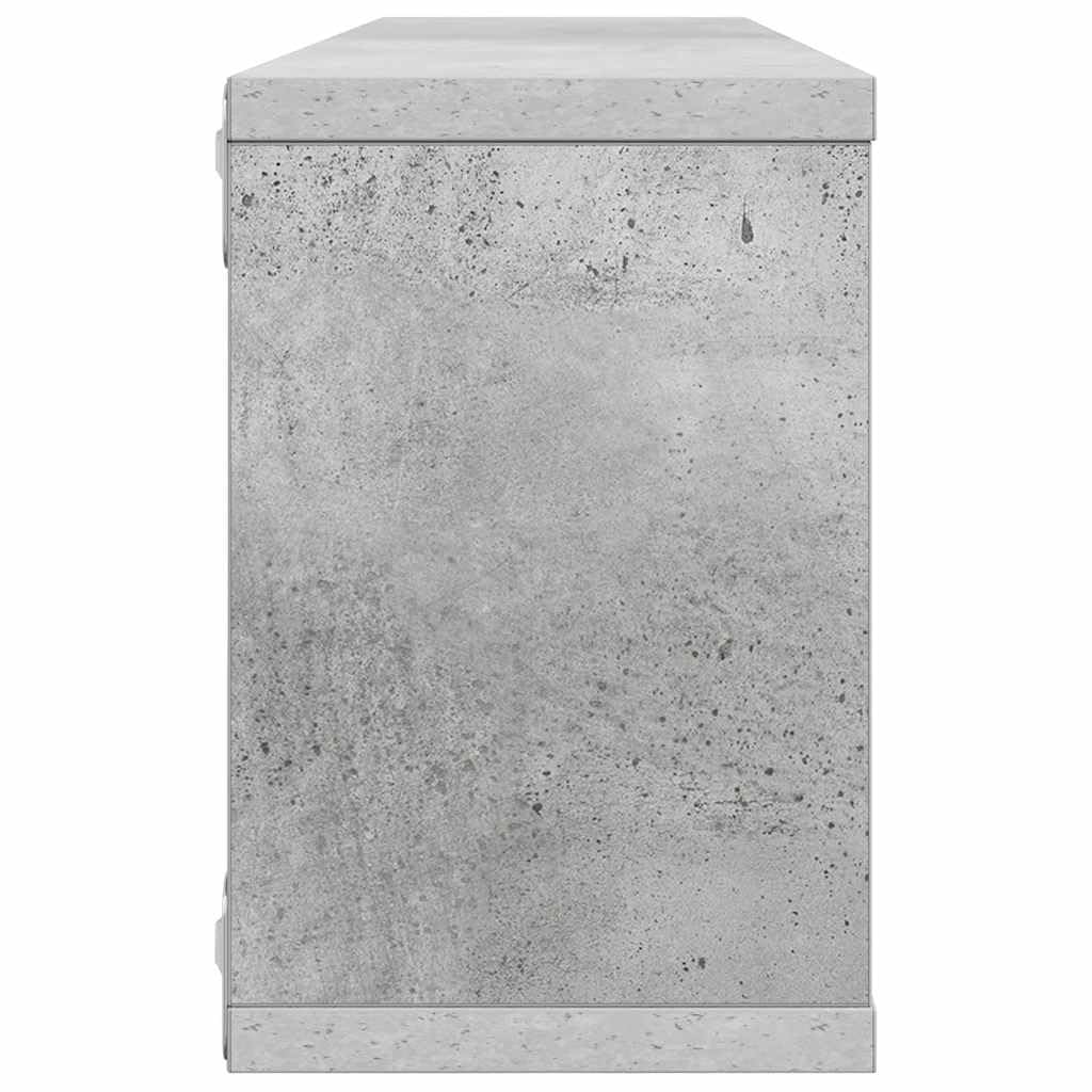 Regał w kostkę, 6 sztuk, szary beton, 60 x 15 x 23 cm, materiał drzewny, regał ścienny, dekoracyjne systemy przechowywania, do salonu, sypialni, kuchni, łazienki, korytarza, biura, organizer