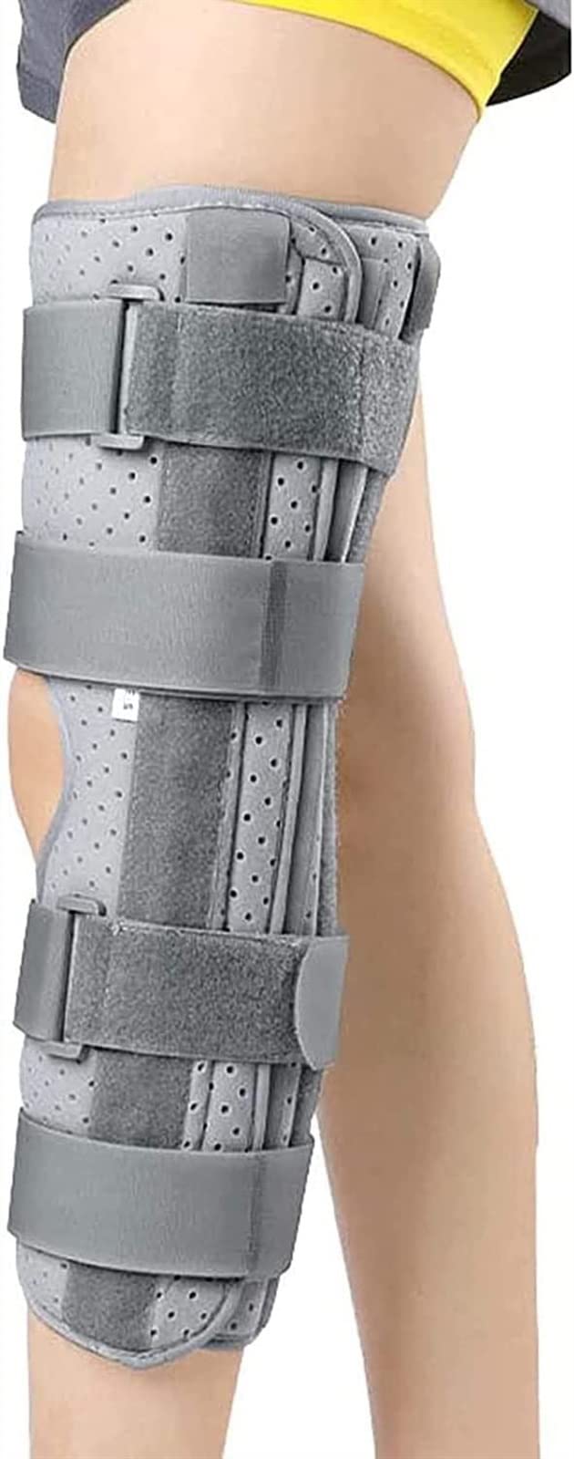 NGDFGR Knee Immobilizer Full Leg Brace, Breathable Knee Band Universal Knee Splint Support, Suitable For Knee Post-Pre-Operation & Surgery Recovery, Pain Relief