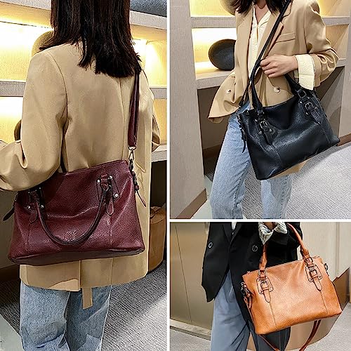Bolso Hobo Tote grande de cuero vegano para mujer miniatura 7