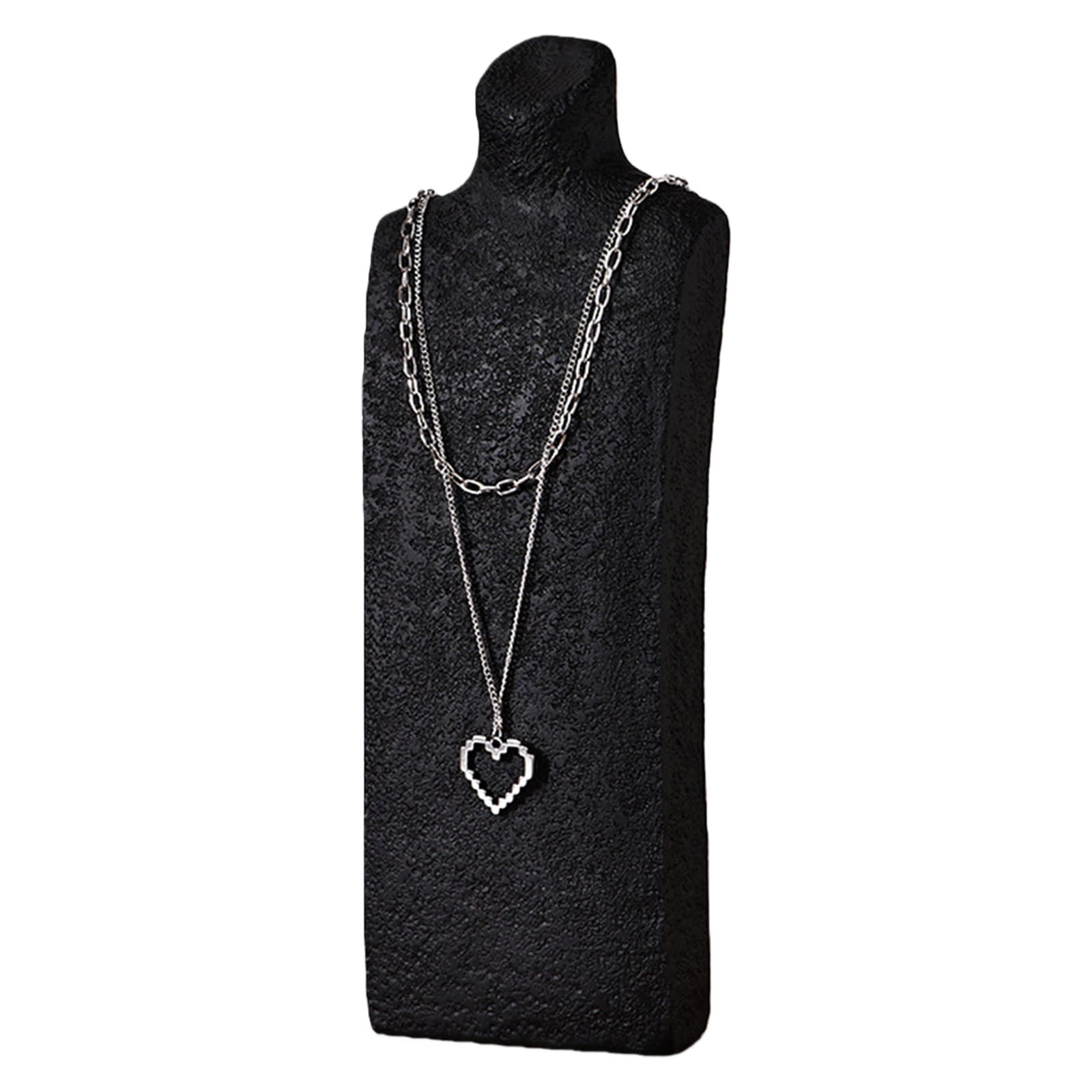 HDOYTXXM Multipurpose Resin Display Model Accommodating Necklaces Earrings and Bracelets Efficient Space Saving Designs Necklace Display Stand