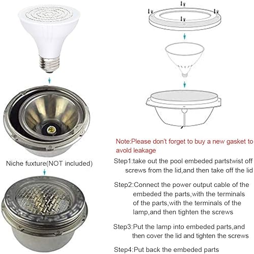 Miniatura 7 de COOLWEST Bombilla de luz azul LED de 12 V, bombilla LED súper brillante de 12 W para la mayoría de las lámparas de spa de alto lumen luz de spa