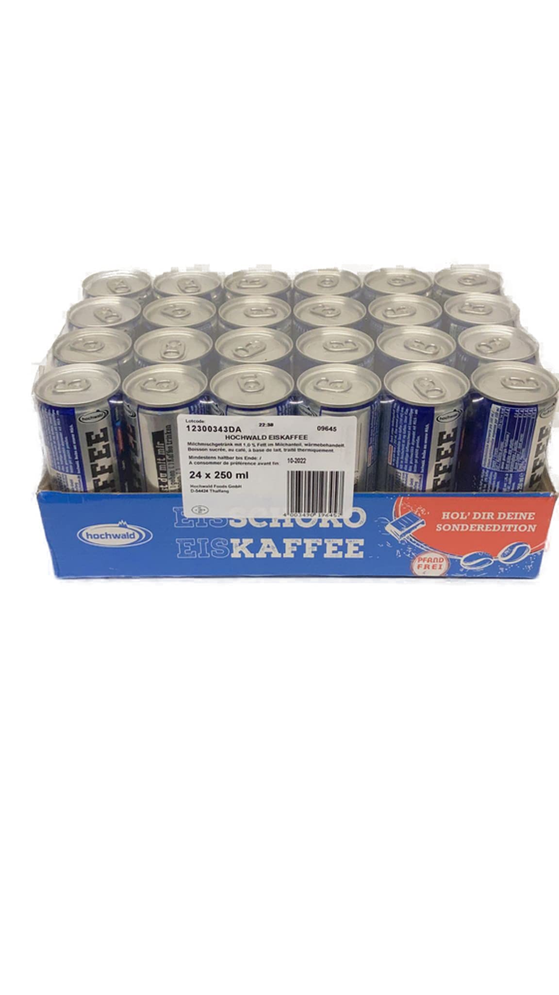 Hochwald Eiskaffee Dose Einweg 250ml 24 x 250 ml, incl. 6€ Pfand