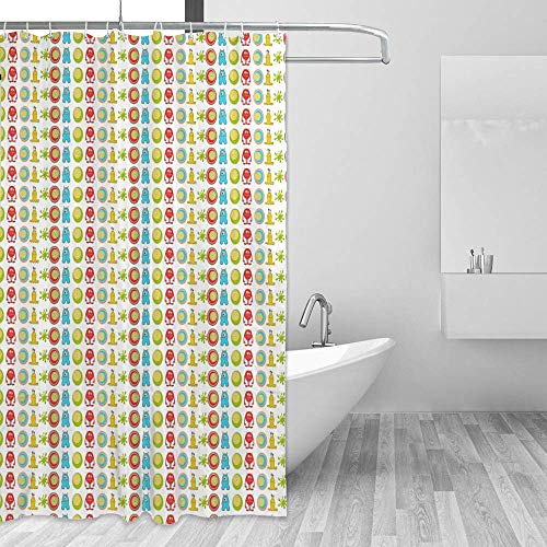 Rideau de douche lavable en machine polyester imperméable Little Monster
