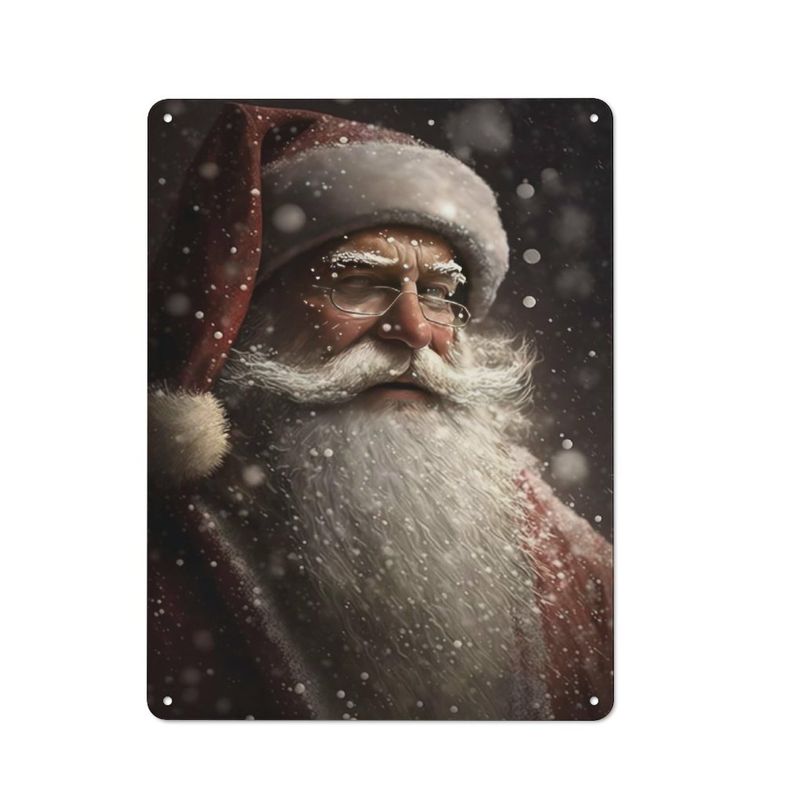 Junmoney Santa Claus Ii Shed Metal Sign With Design 40X30cm, Outdoor Room Shed Wall Decor For Shed, Garden Room, Porch Or Garage