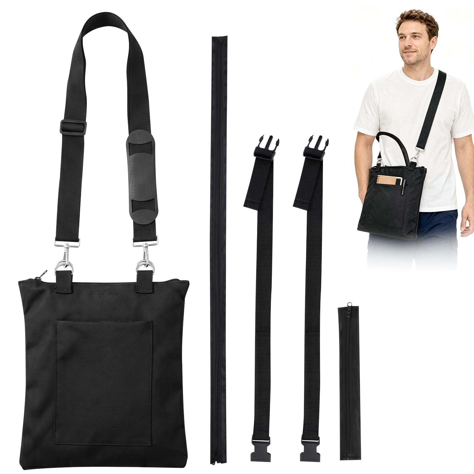 Urinbeutel 2000ml, Sicher Diskret Katheterbeutel 2000ml, Katheter Tasche mit Katheter Schlauch Abdeckung und Verstellbarem Gurt
