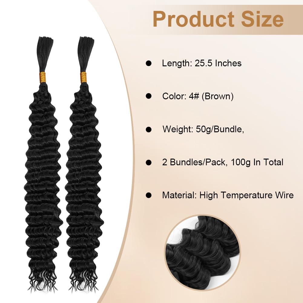 Aomig 65 cm Ponytail Extension Black Braids Extensions Curly Hairpiece Braided Hair Strands for Women Children Girls Synthetic Hair for Braiding Hair Extension Braid for Party Festival Gifts - Image 2