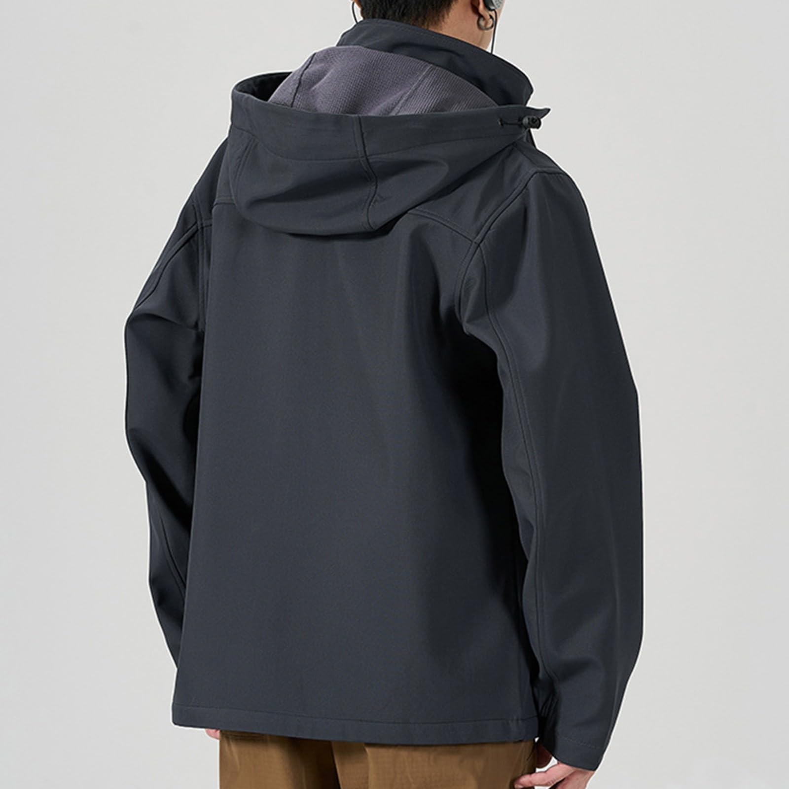 Mujer al aire libre montañismo ropa deportiva con senderismo impermeable abrigo cortavientos de longitud media