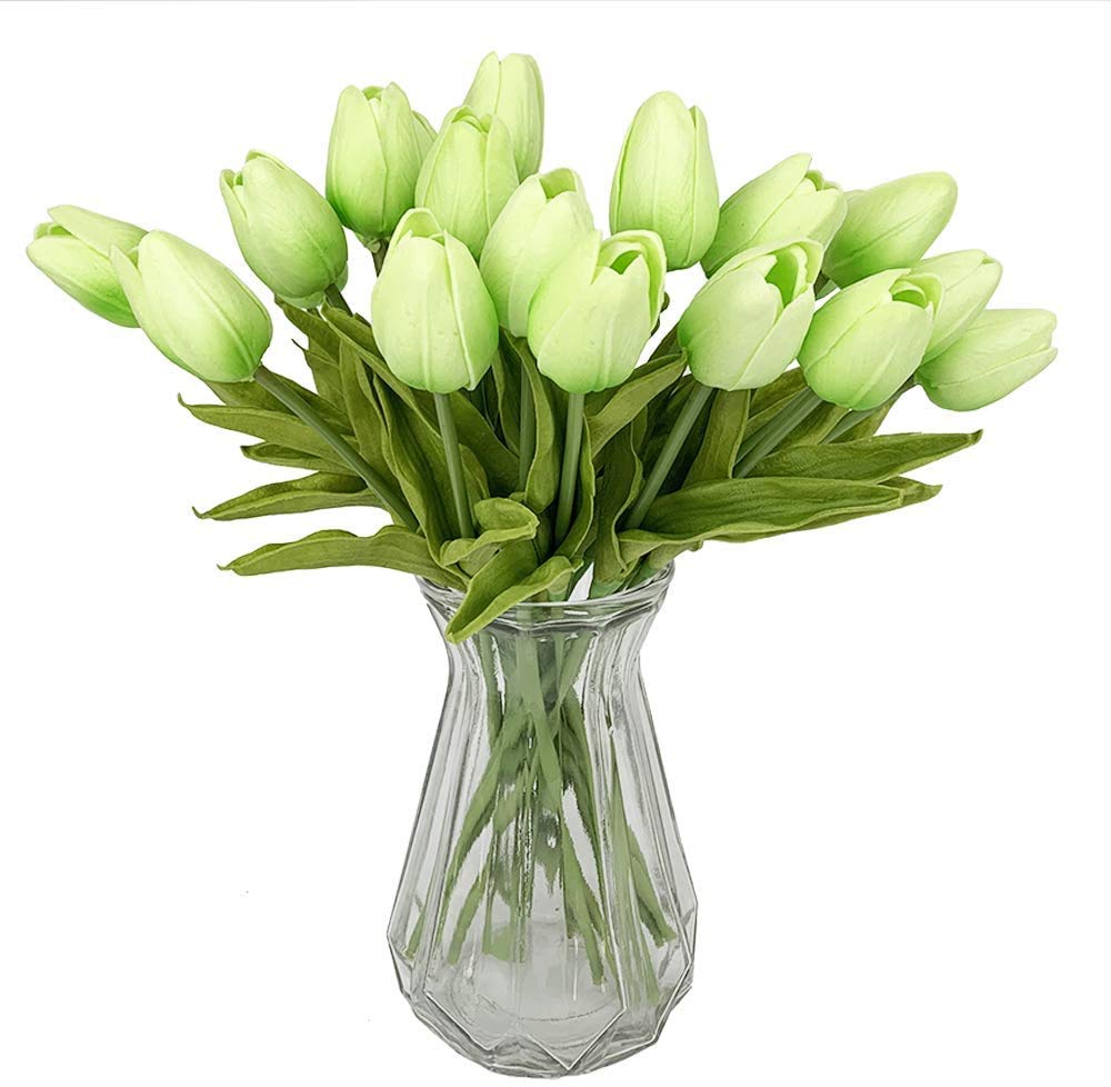 Amazon チューリップ造花10個の人工花人工チューリップ花リアルタッチチューリップウェディングブーケ用 緑 造花 オンライン通販 Amazon チューリップ造花10個の人工花人工チューリップ花リアルタッチチューリップウェディングブーケ用 緑 造花 オンライン通販