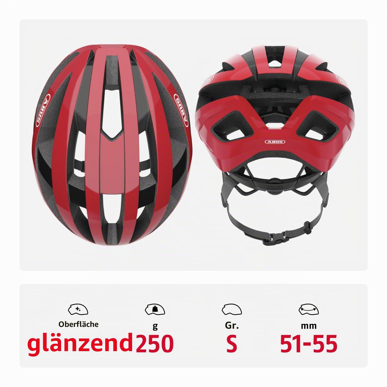 ABUS Rennradhelm Viantor - Sportlicher Fahrradhelm für Einsteiger - für Damen und Herren