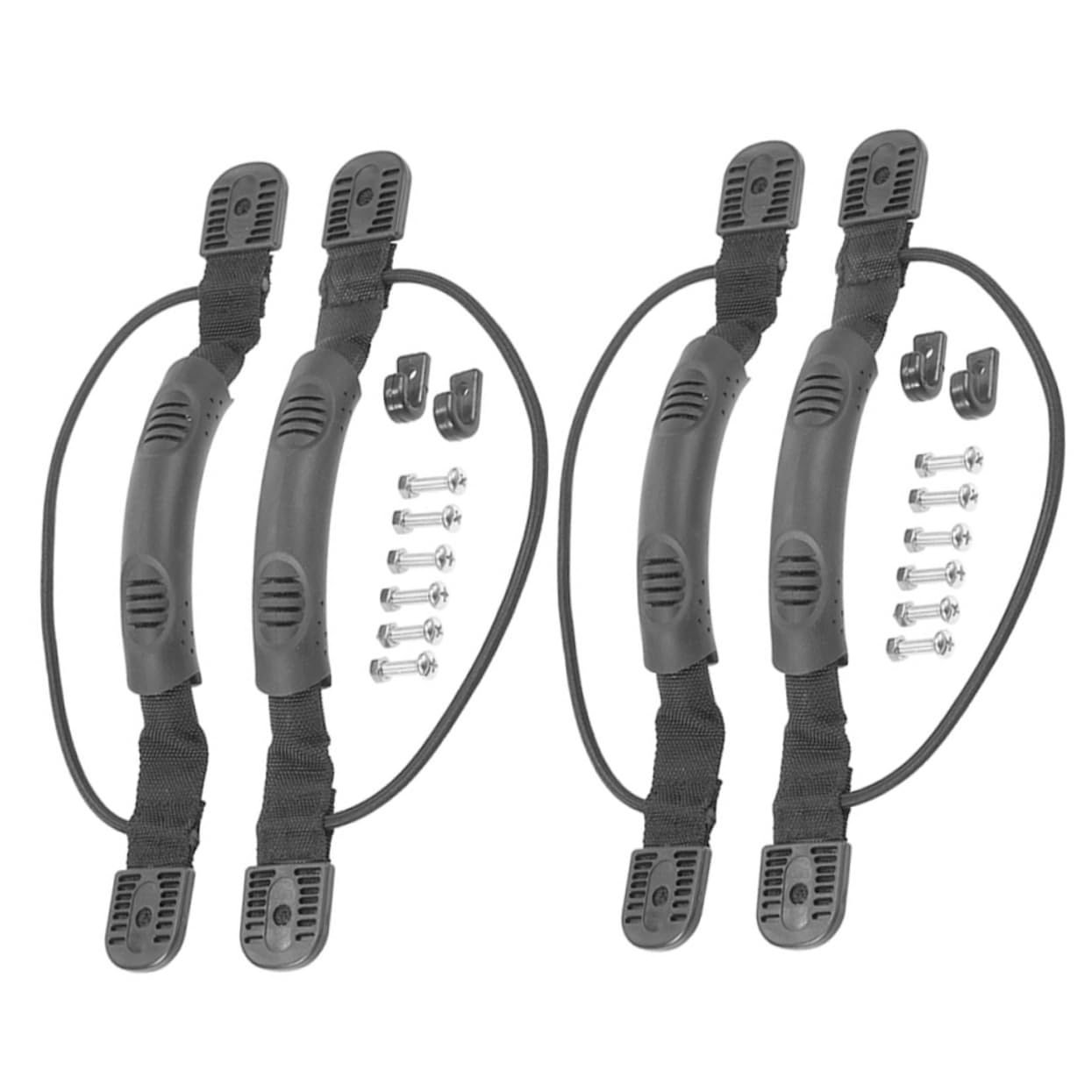2 Taquets D'Ancrage Pour Kayak Et Canoë Avec Vis - Accessoires Barque Noirs Solides Et Durables