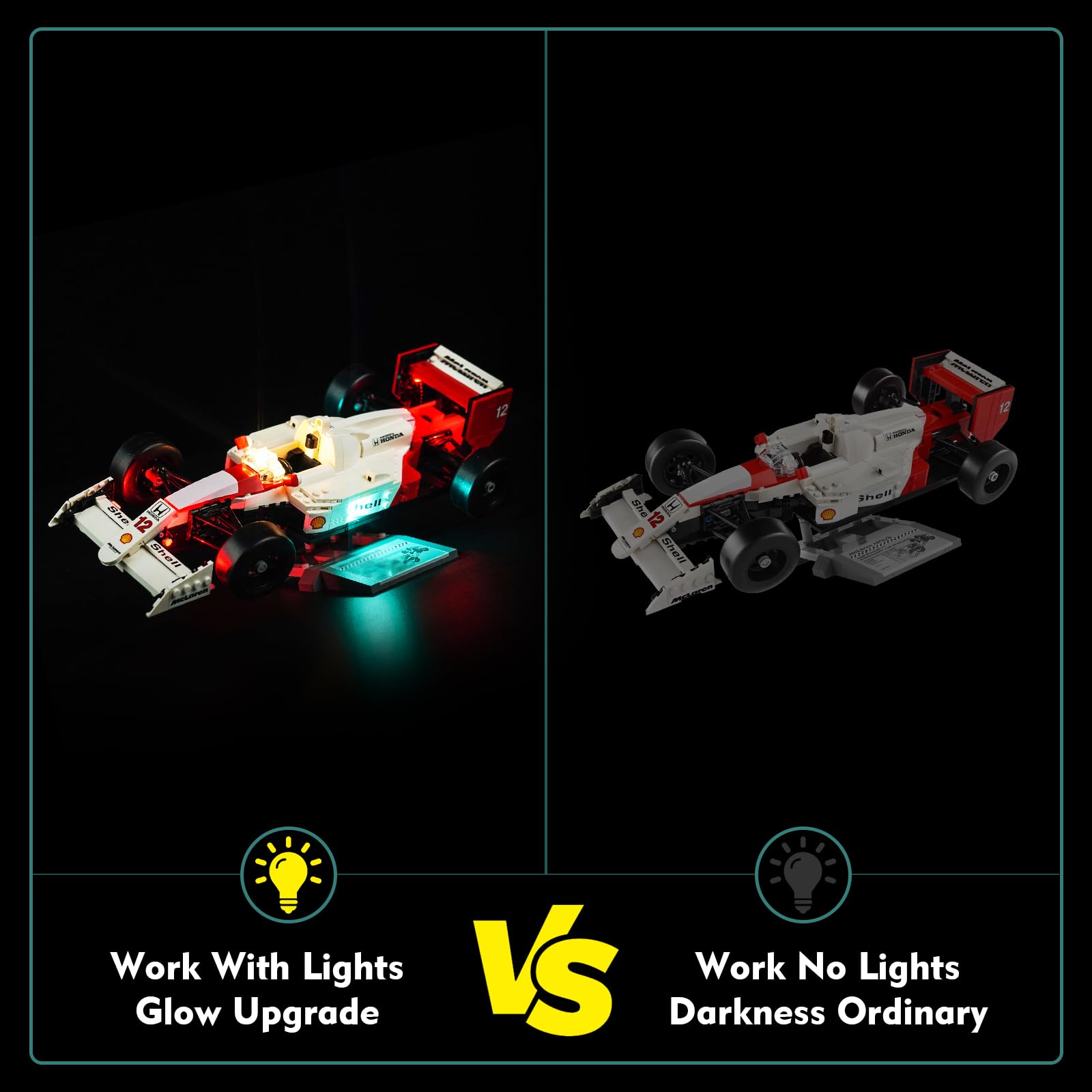 Light Kit for Lego McLaren MP4/4 & Ayrton Senna, Lighting Set for Lego 10330 Icons McLaren MP4/4 & Ayrton Senna Vehicle Set - Image 3