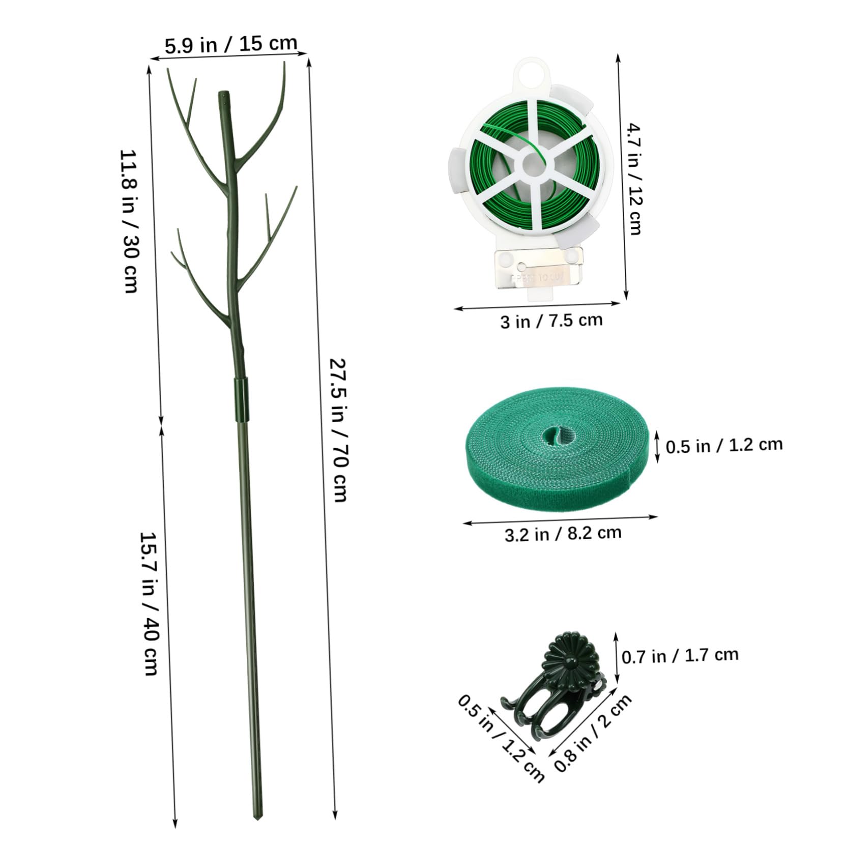 HANABASS Sostegno per Piante Monstera Tutori per Piante Bastoncini Supporto per da Clip per e Fascette Materiale Design Facile Installazione