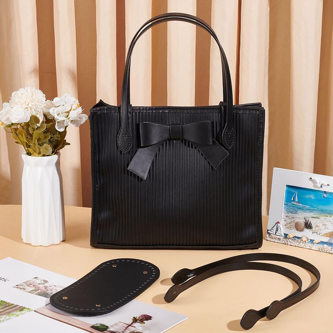 6 Piezas Materiales para Hacer Bolsos Fondo de la Bolsa Cojín de Parte Inferior de Bolso Fondo de Bolsos Bolsa de Pieza de Fondo para Accesorios Hechos a Mano del Bolso DIY