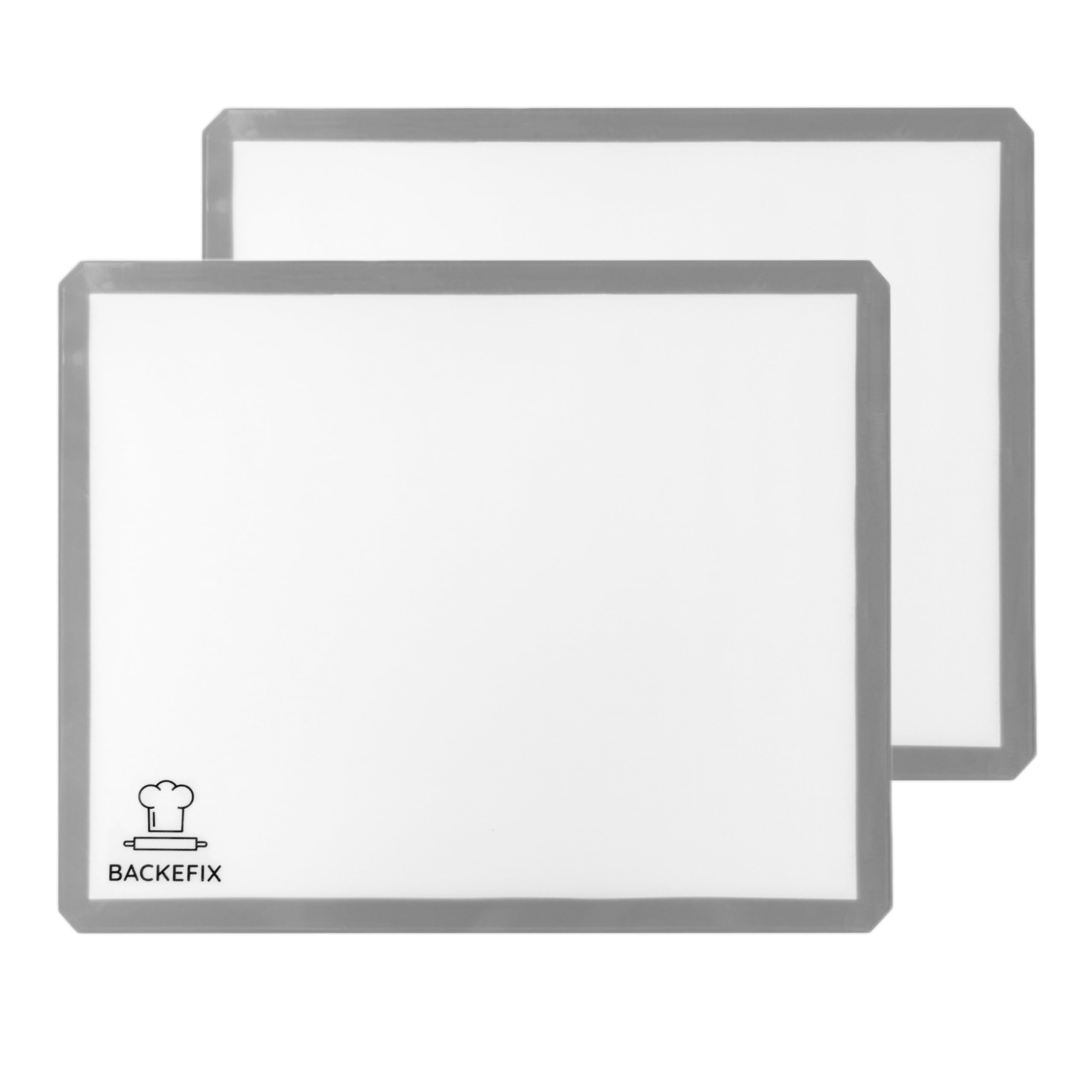 Backefix Silikon Backmatte 40x30 cm Grau – hochwertige, wiederverwendbare Dauerbackfolie als gesunde Alternative zu Backpapier ohne PFAS und BPA, alltagstauglich, antihaftend und spülmaschinenfest
