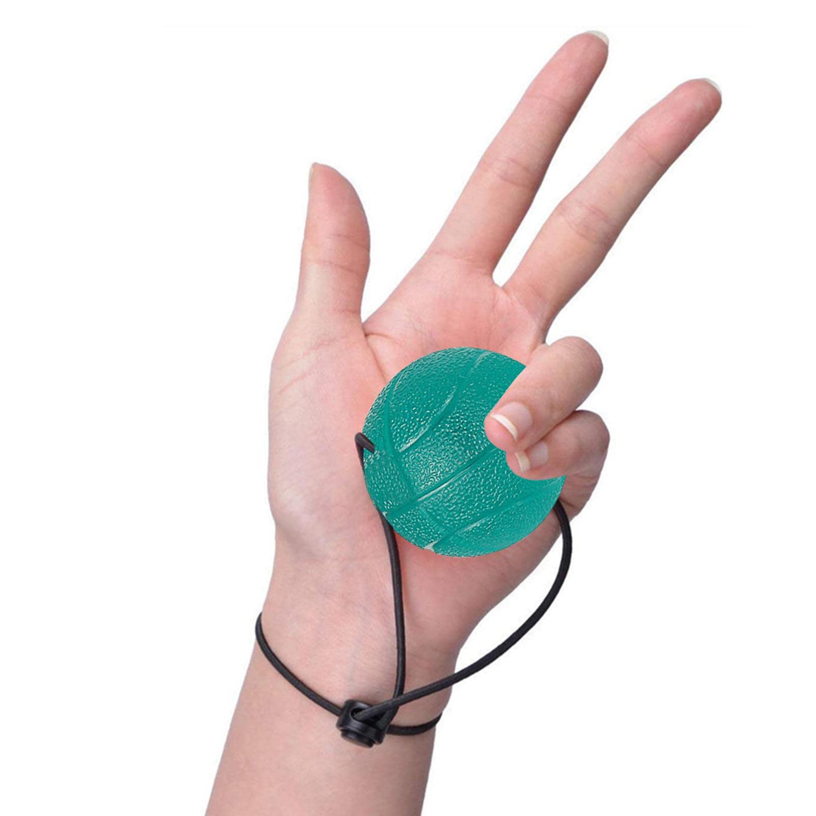 Green (20Kg) Grip Strength Trainer Ball - Hand Squeeze Ball A String | Multiple Levels Exercise Gel Squeeze Balls For Hand Finger Wrist Muscles Training