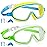 Goggles for kids Swimming 2 Pack No Leaking Anti-Fog Outer Eye Fit with Wide View UV Protection Crystal Clear Watertight Swim Goggles with nose cover Suitable for Children Youth Boys Girls Age 3 to 14
