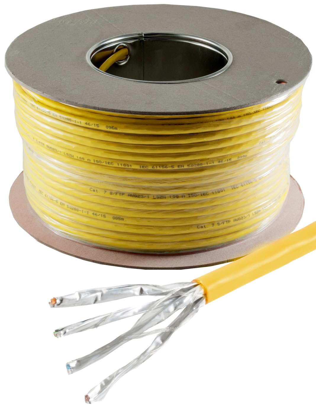 Cavo di rete CAT 7 A + cavo di rete CAT.7 A + LAN, senza alogeni, cavo di installazione CAT7, cavo dati Gigabit in rame Ethernet 100 m