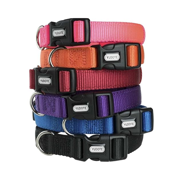 Foto 6 de 6 de Yudote - Collar de perro de nailon, ajustable, con acolchado de neopreno suave para cachorros, tamaño…